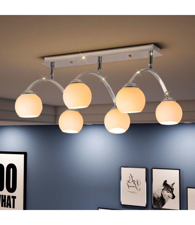 Plafondlamp met 6 LED-lampen G9 240 W