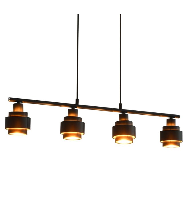 Platfondlamp E14 82 cm zwart