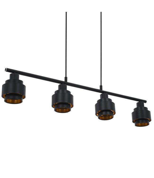 Platfondlamp E14 82 cm zwart