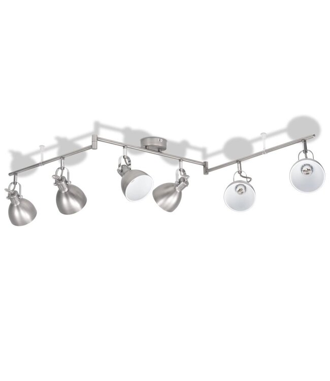 Plafondlamp voor 6 peertjes E14 grijs