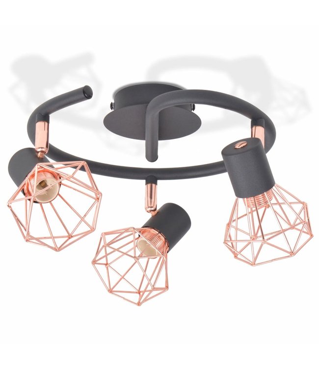 Plafondlamp met 3 filament LED-lampen 12 W