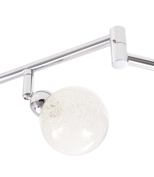 Plafondlamp met 6 lampenkappen G9 chroom