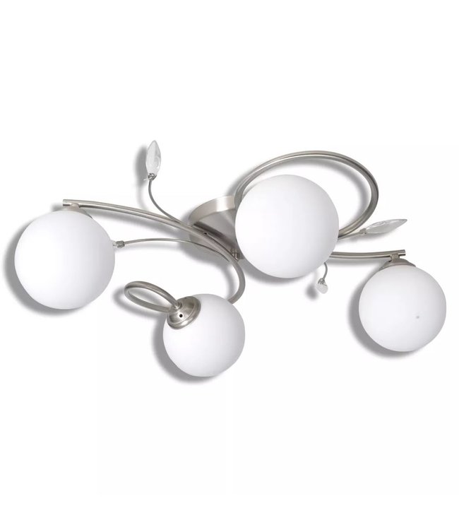 Lamp met kristallen bladeren van acryl voor 4x G9