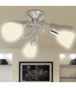 Plafondlamp met glazen kappen voor 3 x E14 peertjes