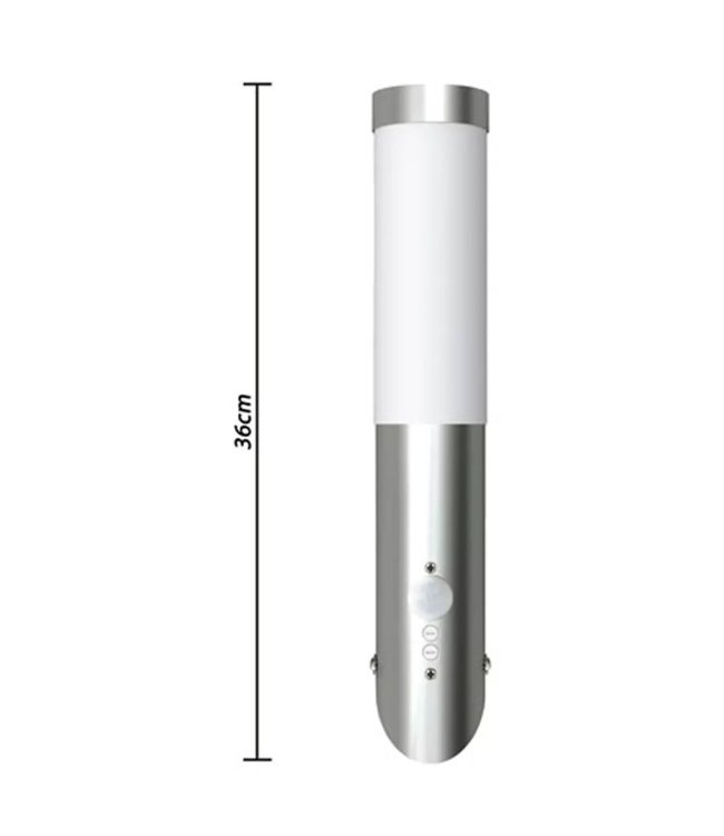 Buitenlamp RVS Enego met sensor (2 stuks)