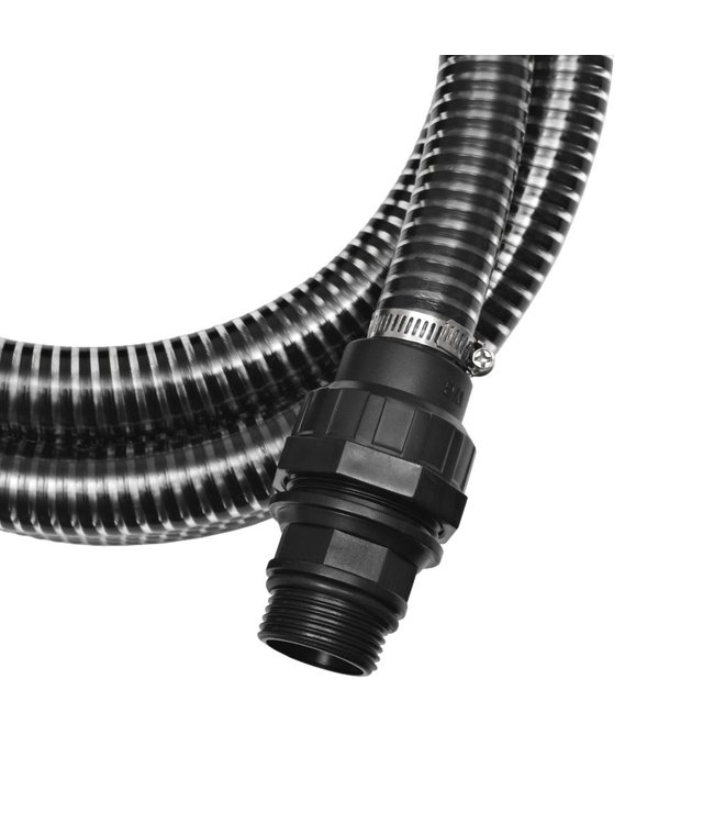 Zuigslang met koppelingen 4 m 22 mm zwart