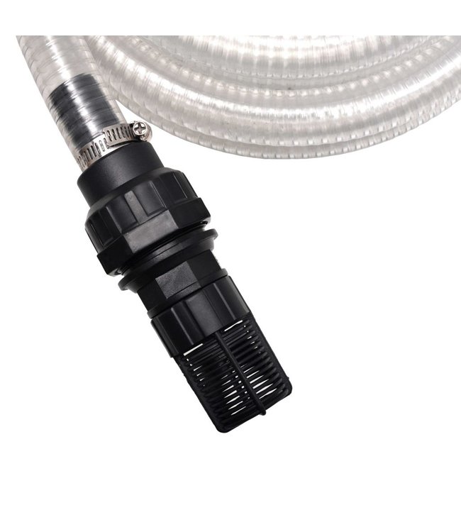 Zuigslang met koppelingen 7 m 22 mm wit