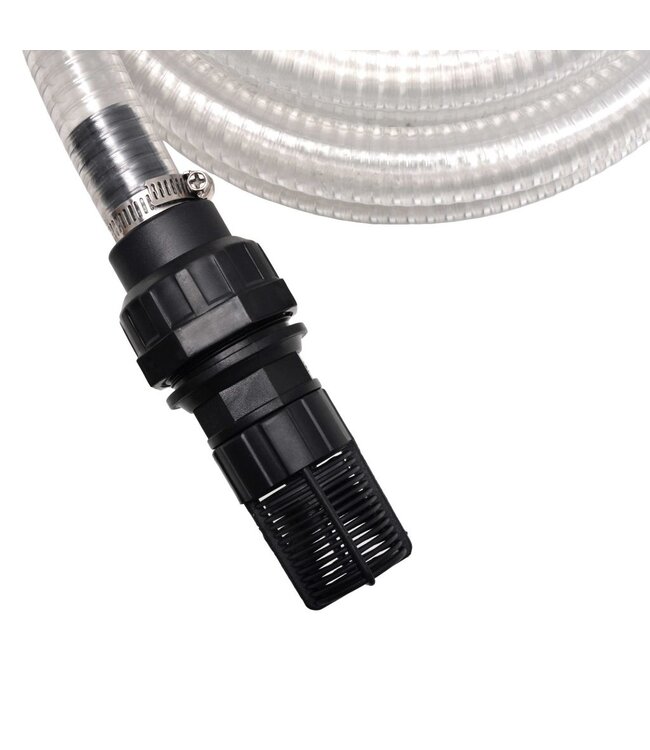 Zuigslang met koppelingen 4 m 22 mm wit