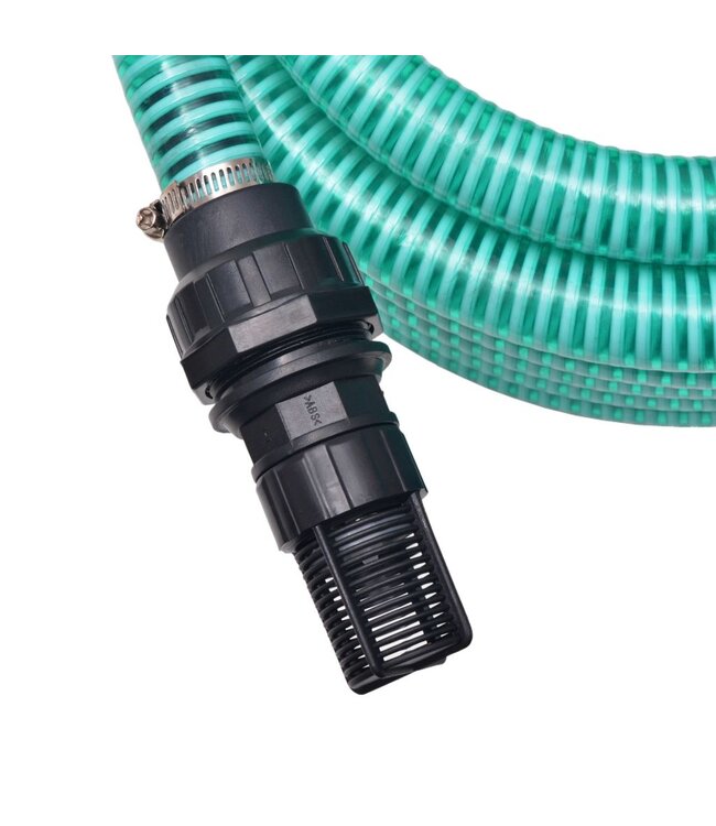 Zuigslang met koppelingen 10 m 22 mm groen