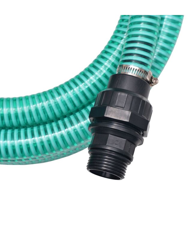 Zuigslang met koppelingen 10 m 22 mm groen