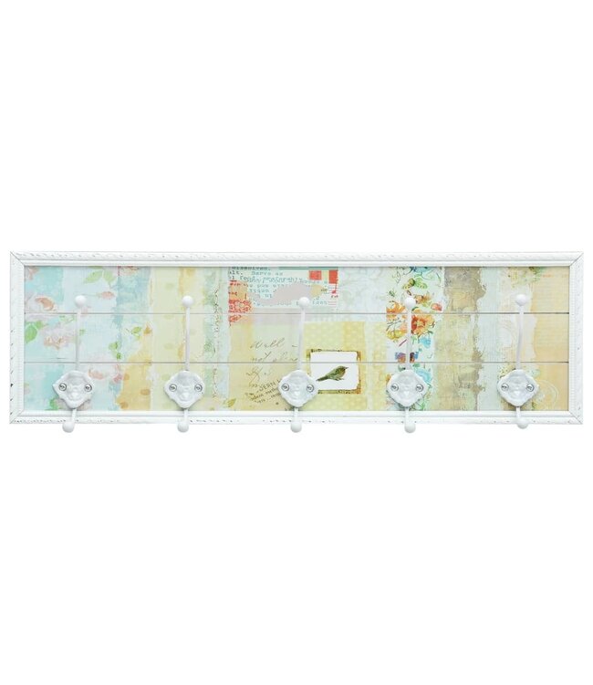 Kapstok 20,2x8,5x66,5 cm MDF wit