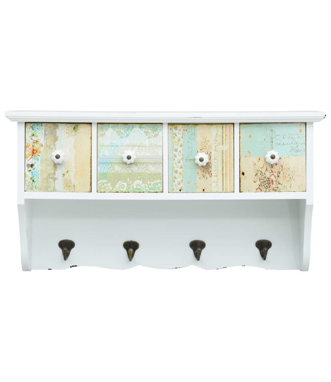 Wandkapstok 56x17x30 cm MDF wit