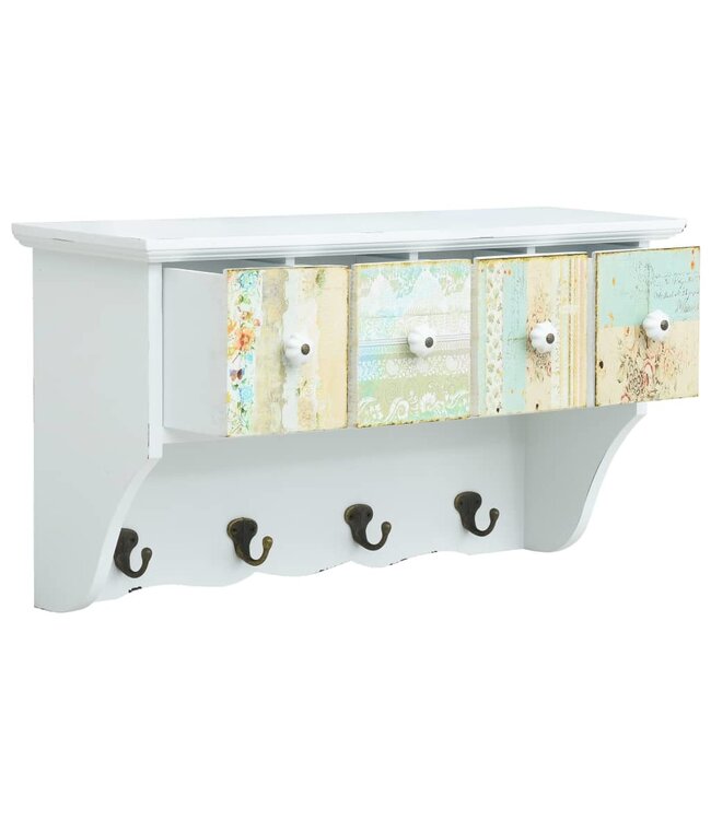 Wandkapstok 56x17x30 cm MDF wit