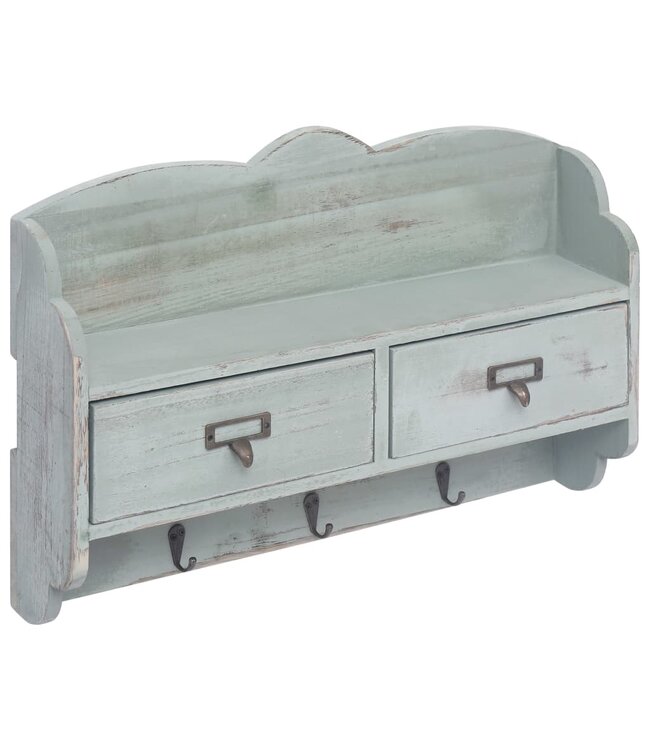 Wandkapstok 50x10x34 cm hout groen