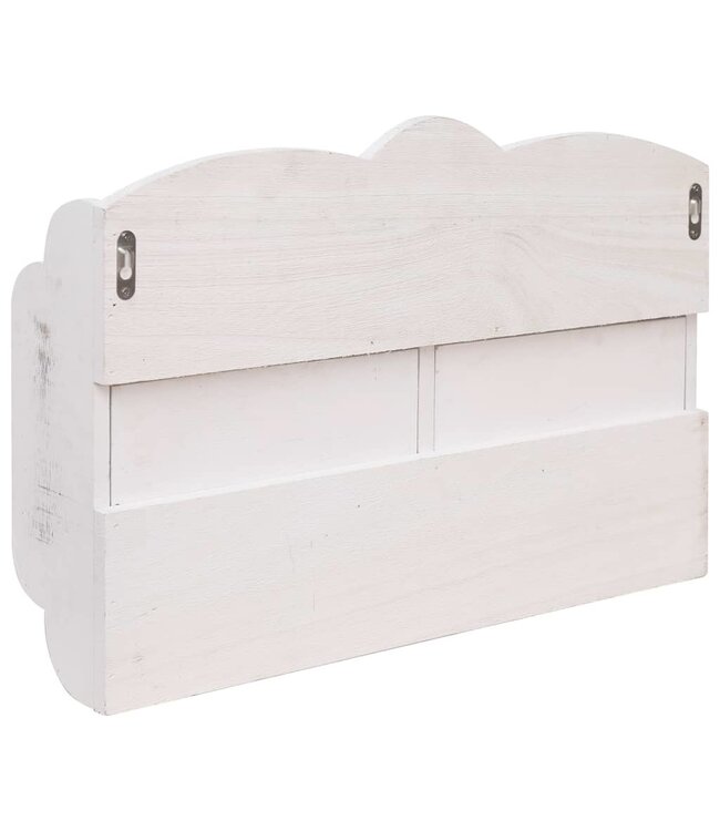 Wandkapstok 50x10x34 cm hout wit