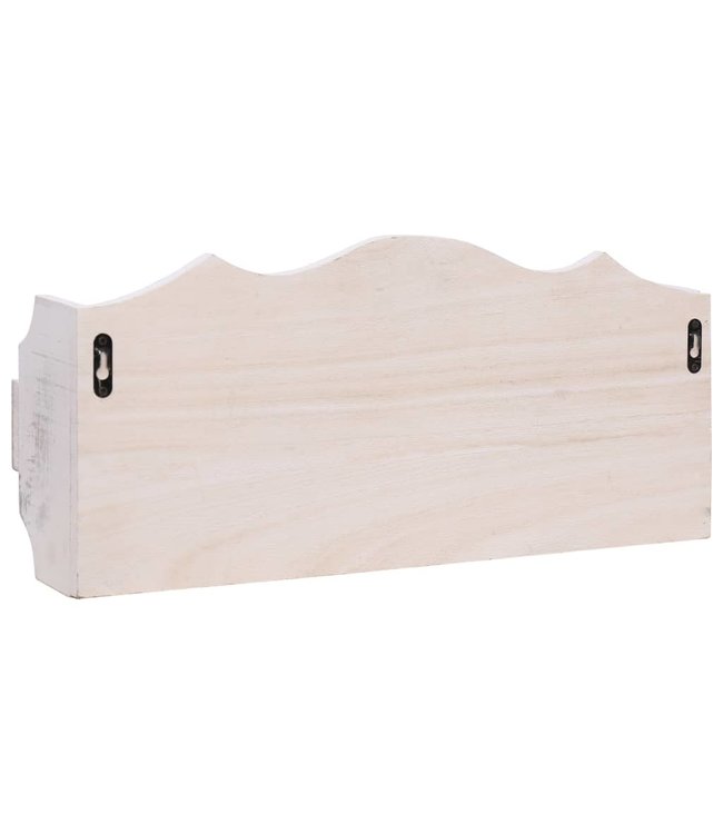 Wandkapstok 50x10x23 cm hout wit