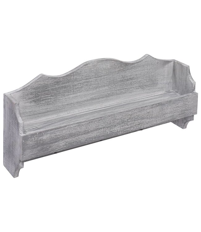 Wandkapstok 50x10x23 cm hout grijs