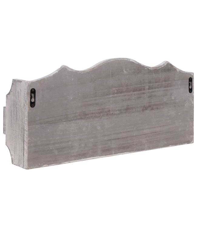 Wandkapstok 50x10x23 cm hout grijs