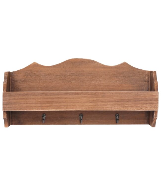 Wandkapstok 50x10x23 cm hout bruin