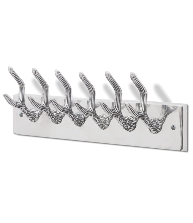Kapstokken 4 st aluminium zilverkleurig