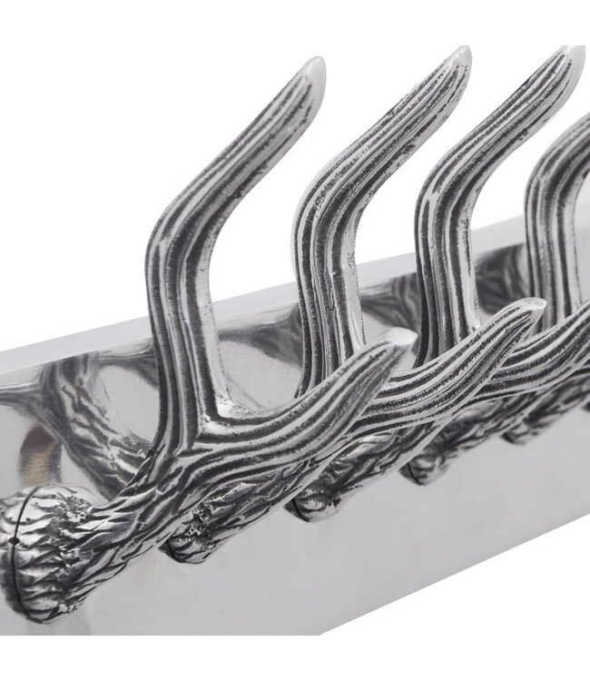 Kapstokken 4 st aluminium zilverkleurig