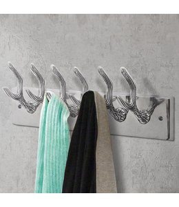 Kapstokken 2 st aluminium zilverkleurig