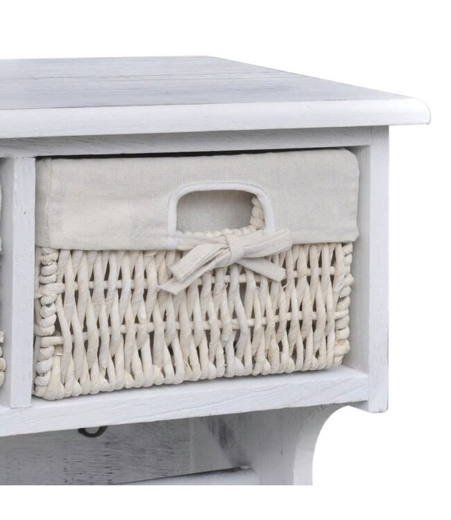 Wandschap 60x23,5x33 cm paulowniahout wit