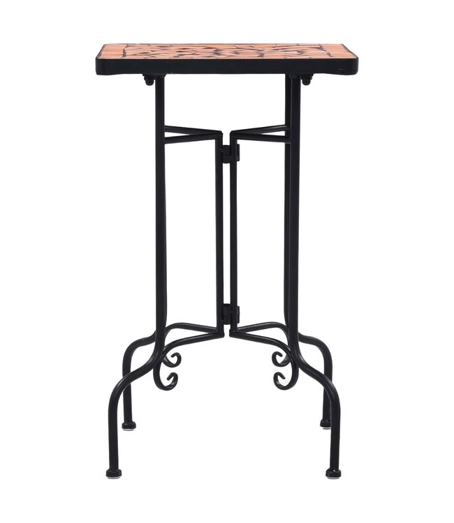 Bijzettafel mozaïek keramiek terracottakleurig