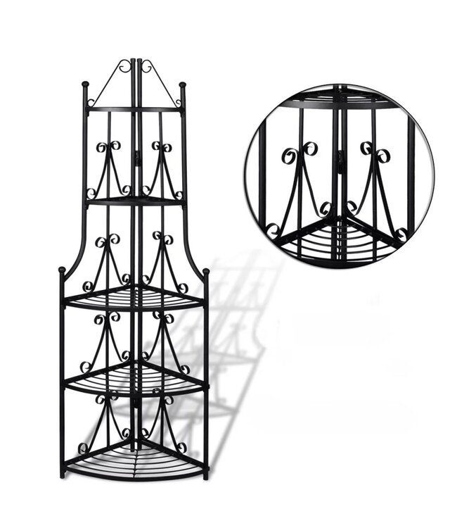 Hoekig Plantenrek Romy (zwart)