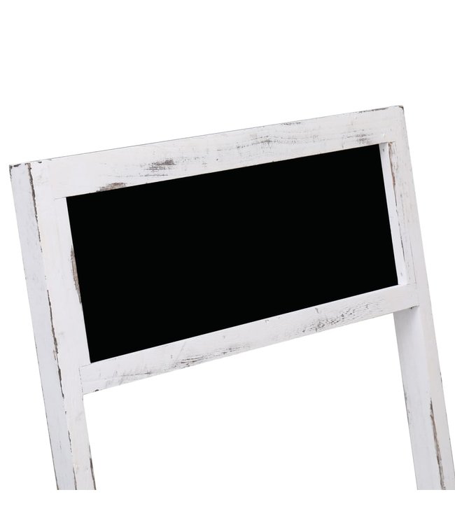 Krijtbord op standaard 42x40x120 cm hout wit
