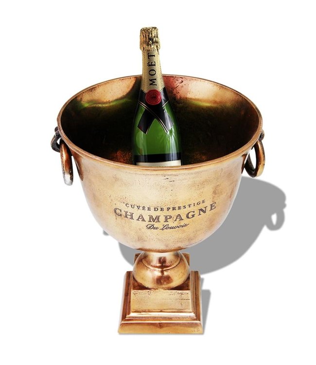Prijzenbeker champagnekoeler koperbruin