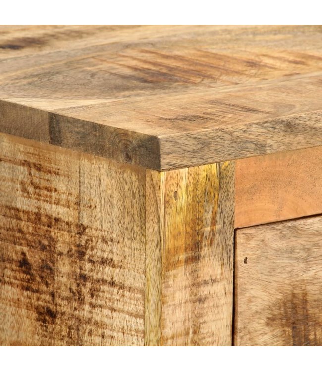 Bijzetkast op wieltjes 70x40x75 cm massief mangohout