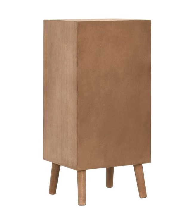 Bijzetkast met 4 lades 35,5x30x74,5 cm MDF bruin