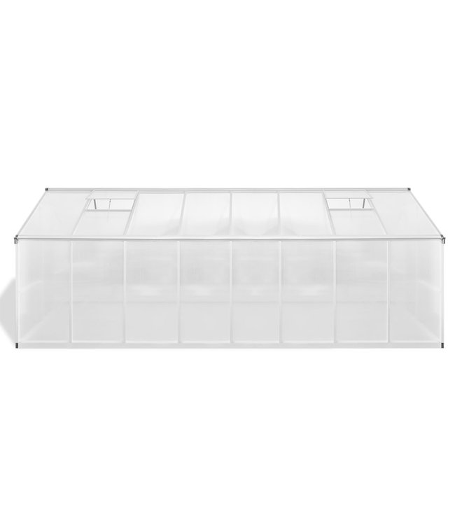 Broeikas 23,44 m³ 481x250x195 cm aluminium