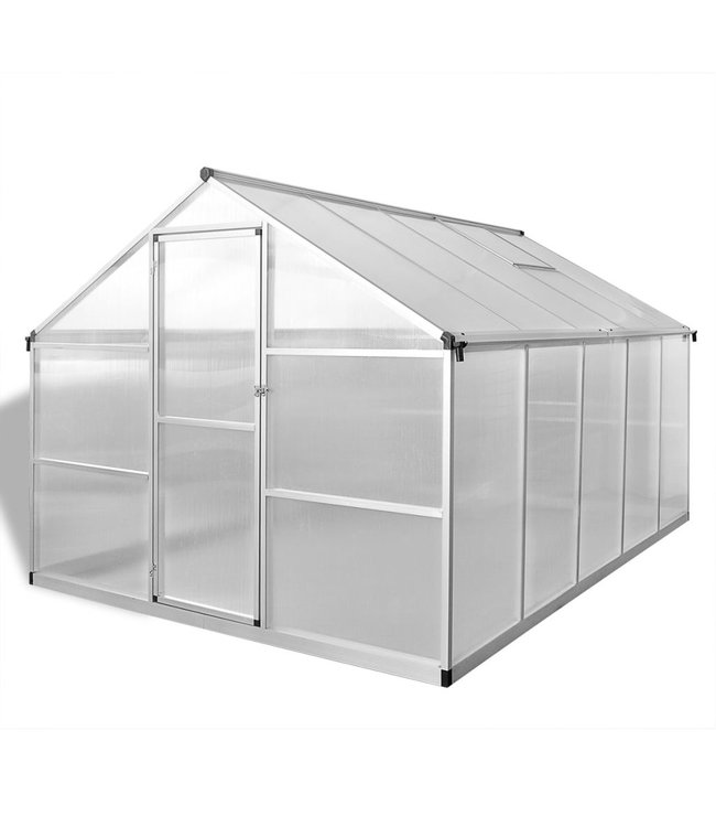 Tuinkas versterkt aluminium met basisframe 7,55 m²