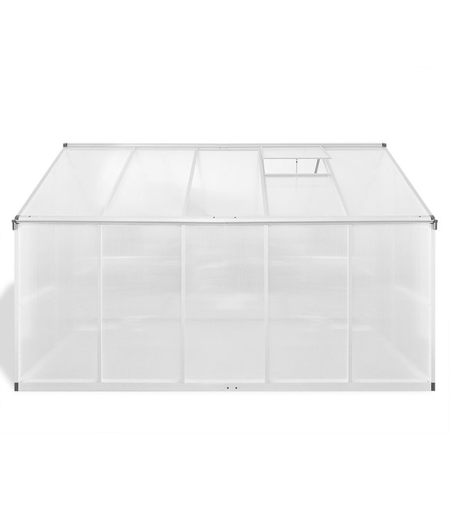 Tuinkas versterkt aluminium met basisframe 7,55 m²