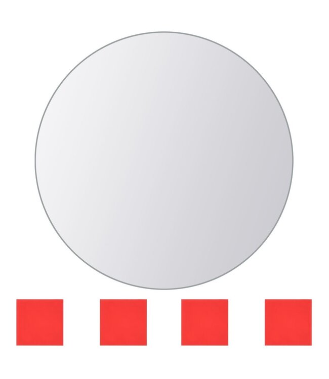 8 st Spiegeltegels rond glas