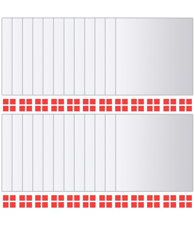 24 st Spiegeltegels vierkant glas