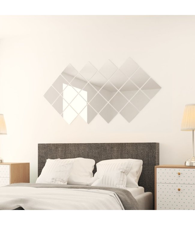 24 st Spiegeltegels vierkant glas