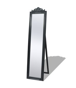 Vrijstaande spiegel Barokstijl 160x40cm zwart