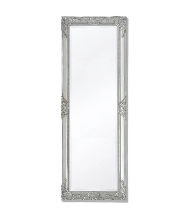Wandspiegel Barok 140 x 50 cm zilver