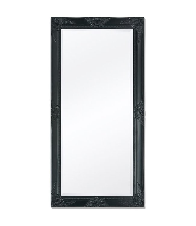 Wandspiegel Barok 120 x 60 cm zwart