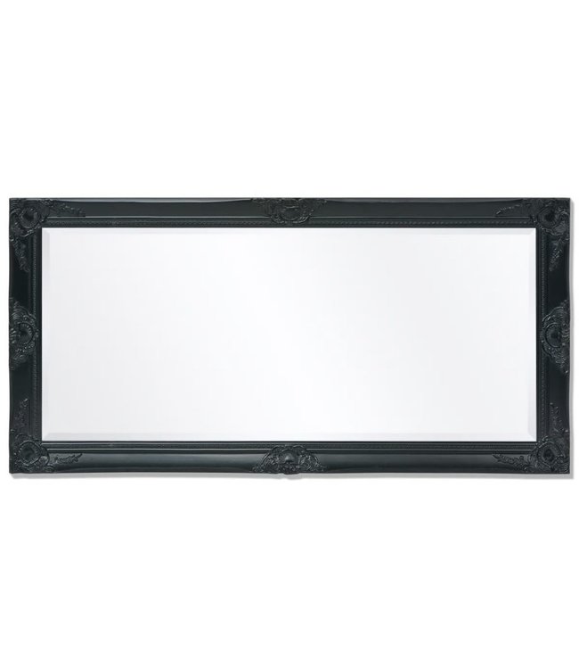 Wandspiegel Barok 120 x 60 cm zwart