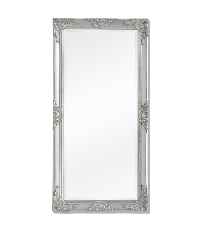 Wandspiegel Barok 120 x 60 cm zilver