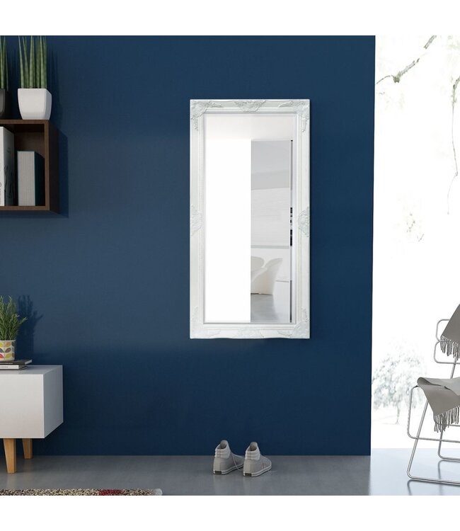 Wandspiegel Barok 120 x 60 cm wit