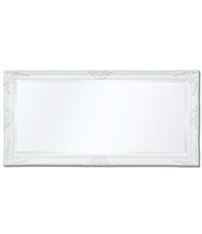 Wandspiegel Barok 120 x 60 cm wit