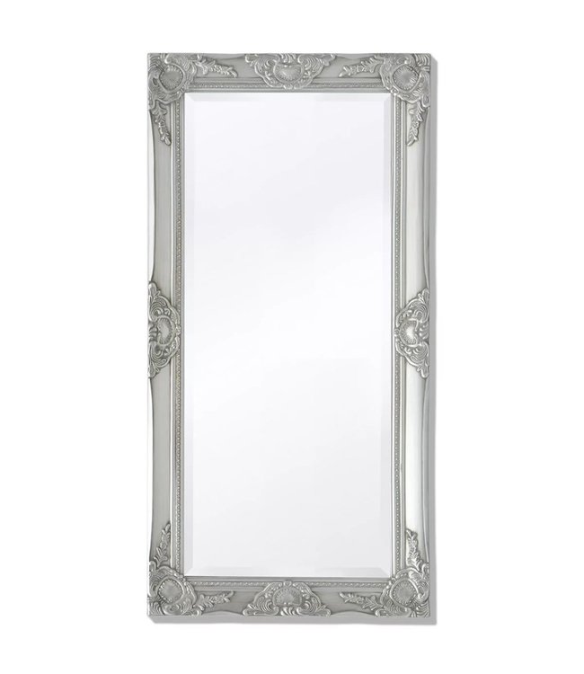 Wandspiegel Barok 100 x 50 cm zilver