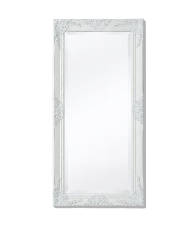 Wandspiegel Barok 100 x 50 cm wit
