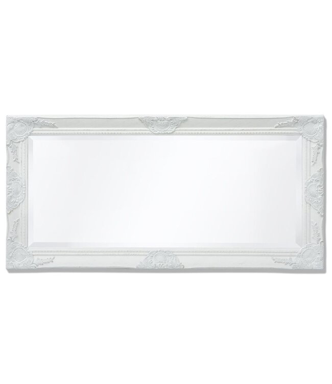 Wandspiegel Barok 100 x 50 cm wit