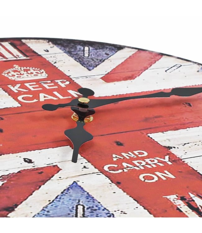 Wandklok vintage stijl 30 cm UK